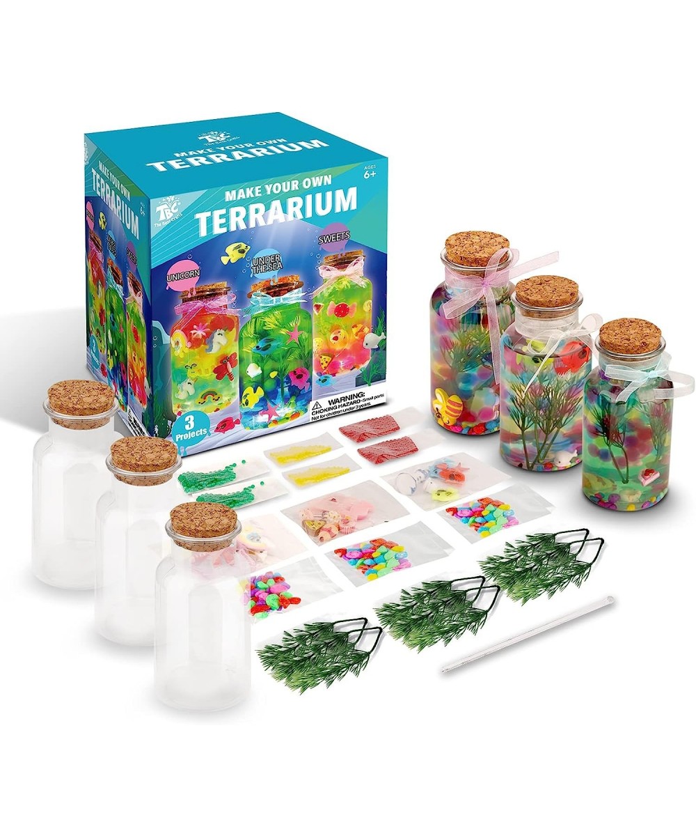 Terrarium Kit for Kids 45 Pieces Arts and Crafts Kit Make Your Own 3 Water Beads Kits Creative DIY Supplies for School and Fa...