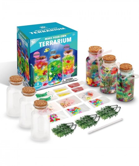 Terrarium Kit for Kids 45 Pieces Arts and Crafts Kit Make Your Own 3 Water Beads Kits Creative DIY Supplies for School and Fa...