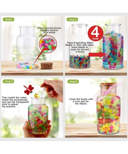 Terrarium Kit for Kids 45 Pieces Arts and Crafts Kit Make Your Own 3 Water Beads Kits Creative DIY Supplies for School and Fa...