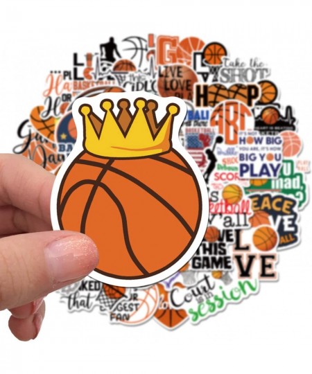 50Pcs Basketball Stickers Basketball Scrapbook Stickers for Kids Teens Boys Girls Waterproof Vinyl Stickers for Water Bottle ...