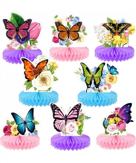 Big Butterfly Honeycomb Centerpieces for Tables - Pack of 8 Butterfly Birthday Decorations | Butterfly Table Decorations for ...