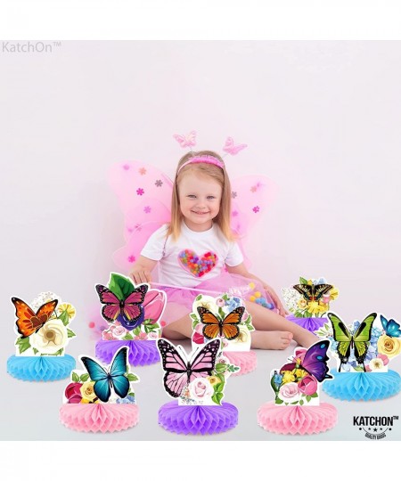 Big Butterfly Honeycomb Centerpieces for Tables - Pack of 8 Butterfly Birthday Decorations | Butterfly Table Decorations for ...