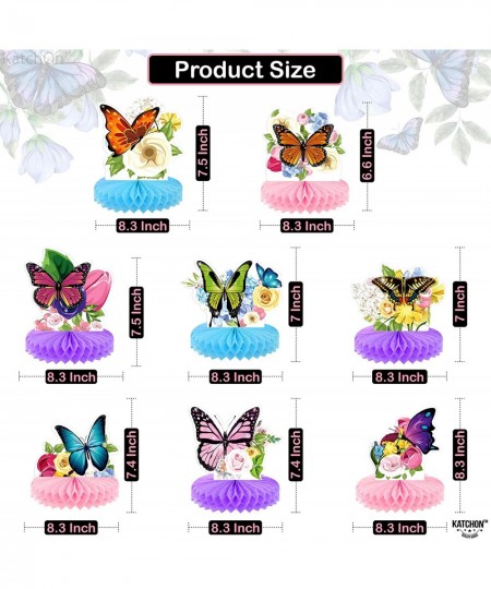 Big Butterfly Honeycomb Centerpieces for Tables - Pack of 8 Butterfly Birthday Decorations | Butterfly Table Decorations for ...