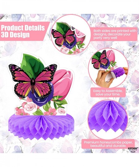 Big Butterfly Honeycomb Centerpieces for Tables - Pack of 8 Butterfly Birthday Decorations | Butterfly Table Decorations for ...