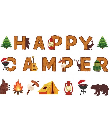 Happy Camper Banner Adventure Party Camping Baby Shower Favor Supplies Outdoor Deco $17.96 - Kids' Party Favor Sets