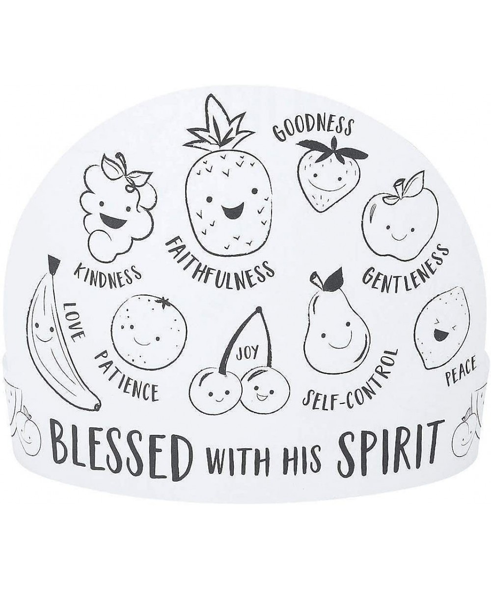 Color Your Own Fruit of The Spirit Crowns - Makes 12 - Religious DIY Craft Kits and Sunday School Activities $22.27 - Kids' D...