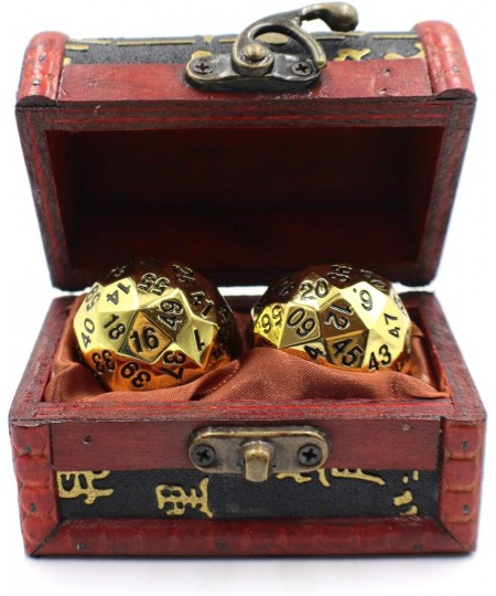 Large D60 Metal Dice with Gold Treasure Chest for Role Playing Games $59.10 - Game Accessories