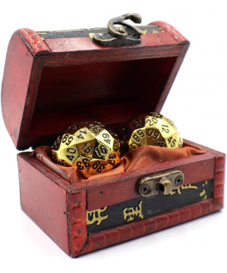 Large D60 Metal Dice with Gold Treasure Chest for Role Playing Games $59.10 - Game Accessories