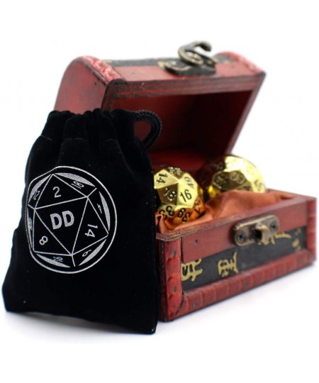 Large D60 Metal Dice with Gold Treasure Chest for Role Playing Games $59.10 - Game Accessories