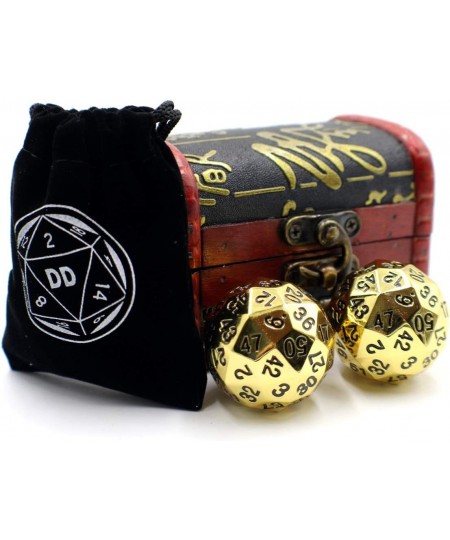 Large D60 Metal Dice with Gold Treasure Chest for Role Playing Games $59.10 - Game Accessories