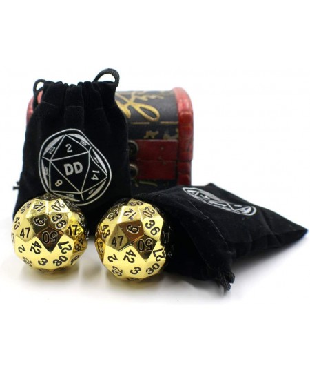 Large D60 Metal Dice with Gold Treasure Chest for Role Playing Games $59.10 - Game Accessories