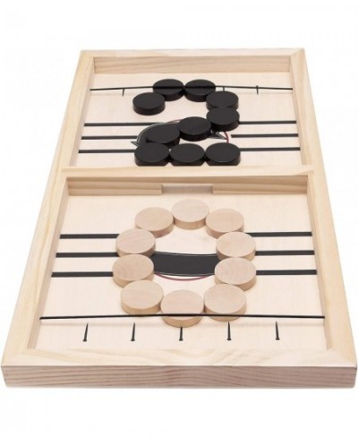 Fast Sling Puck Game Slingshot Games Toy Larger Wooden Hockey Game Sling Puck Super Winner Board Games Toys for Adults Kids P...