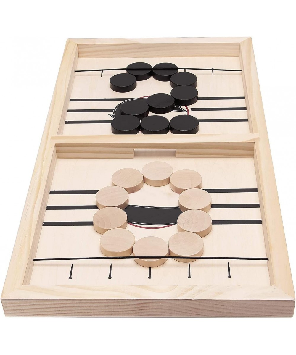 Fast Sling Puck Game Slingshot Games Toy Larger Wooden Hockey Game Sling Puck Super Winner Board Games Toys for Adults Kids P...