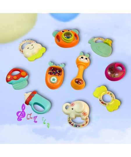 Baby Rattle Toys for Newborns - Baby Toys Rattles and Teethers for Girls Boys 0-3-6-9-12 Months - Baby Rattle Set 10pcs - Inf...