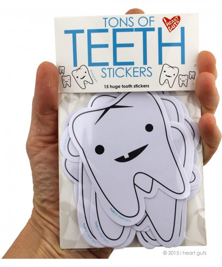 Tons of Teeth Stickers - 15 Tooth Stickers - Vinyl Sticker Pack $19.88 - Kids' Stickers