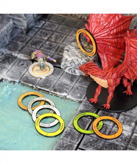 Metal Condition Rings Set | Status Effect Markers for Tabletop RPG Fantasy Games 5e DND $33.71 - Game Accessories