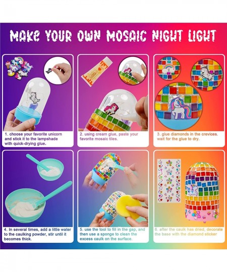 Make Your Own Mosaic Night Light - Craft Kit for Kids Arts Craft Project Kit for Girls Age 4 to 8 Year Old $25.72 - Craft Kits