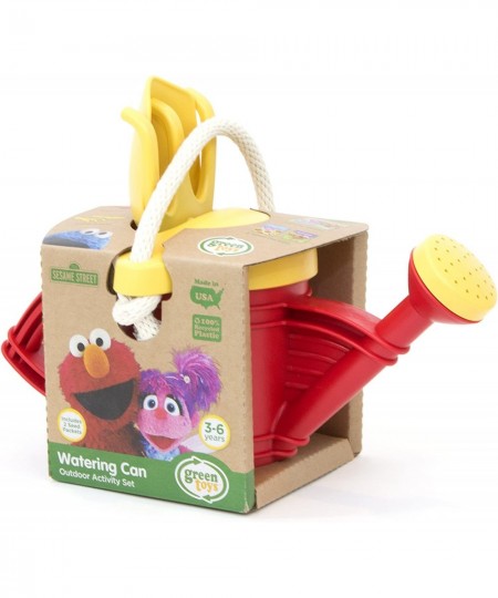 Sesame Street Elmo Watering Can Outdoor Activity Set Red/Yellow - 6 Piece Pretend Play Motor Skills No BPA phthalates PVC. Di...