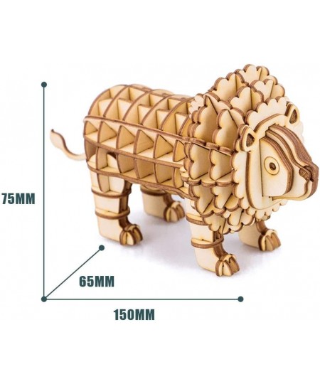 3D Wooden Puzzle-DIY Tiny Animal Model Kit-Assembly Jigsaw Puzzle-Home Deco-Birthday Day Gift for Boys/Girls Lion $14.43 - 3-...