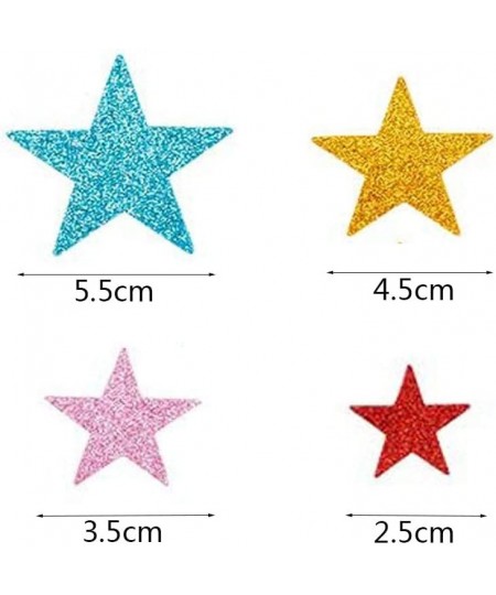 140 Pcs Glitter Foam Star Stickers 5 Colors and 4 Size Self Adhesive Colorful Wall Stickers for Scrapbooks Art Children Kids ...