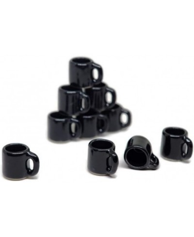 10Black Coffee Mug Tea Cup Dollhouse Miniatures Food Kitchen $16.43 - Dollhouse Accessories