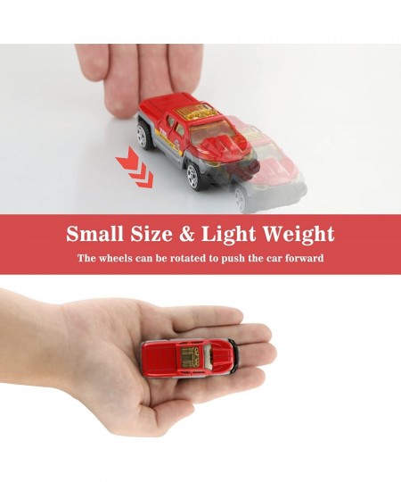 6Pcs Mini Die Cast Car 1/64 Scale Alloy Fire Truck Vehicle Metal Model Toy Set Ladder Truck Water Tower Truck Ambulance Trans...