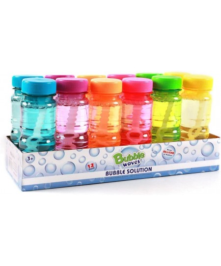 Big Bubble Bottle 12 Pack - 4oz Blow Bubbles Solution Novelty Summer Toy - Activity Party Favor Assorted Colors Set $22.37 - ...