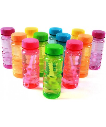 Big Bubble Bottle 12 Pack - 4oz Blow Bubbles Solution Novelty Summer Toy - Activity Party Favor Assorted Colors Set $22.37 - ...