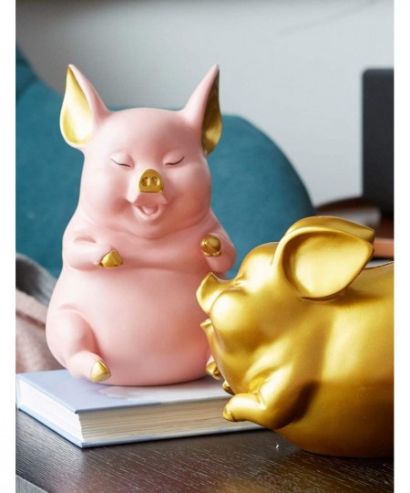 Piggy Bank Coin Bank Pig Statue Gifts Polyresin Home Decor Arts Pink 8.3 inch $65.71 - Kids' Money Banks