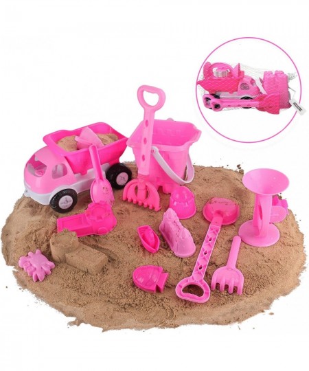 Pink Princess Castle Beach Set Toy for Girls - Includes Dump Truck Sand Wheel Bucket Play Tools and Molds (14 Pcs Playset) $4...