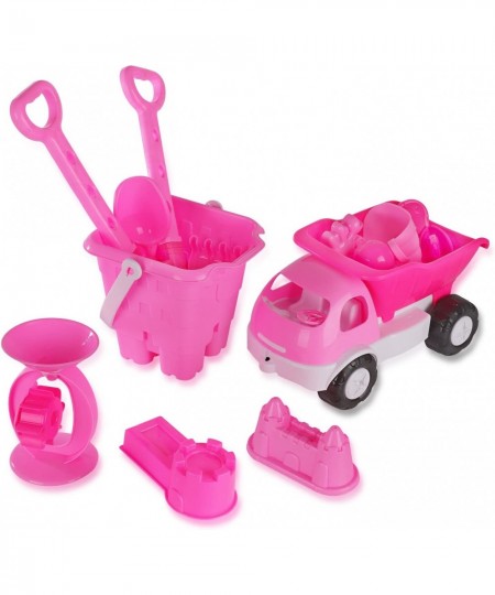 Pink Princess Castle Beach Set Toy for Girls - Includes Dump Truck Sand Wheel Bucket Play Tools and Molds (14 Pcs Playset) $4...