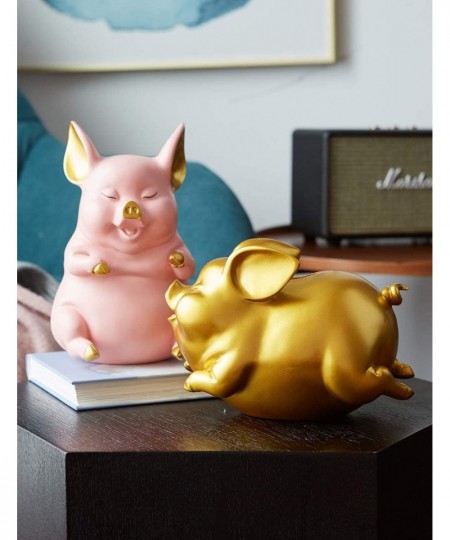 Piggy Bank Coin Bank Pig Statue Gifts Polyresin Home Decor Arts Pink 8.3 inch $65.71 - Kids' Money Banks