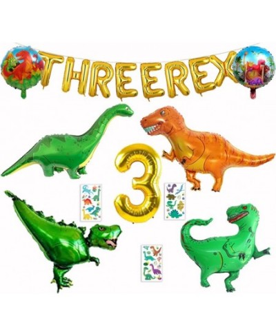 Threeand Rex Birthday Party Decorations Balloons Dinosaur 3rd Birthday Party Decorations for Kid's 3 Year Old Dinosaur Theme ...