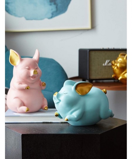 Piggy Bank Coin Bank Pig Statue Gifts Polyresin Home Decor Arts Pink 8.3 inch $65.71 - Kids' Money Banks