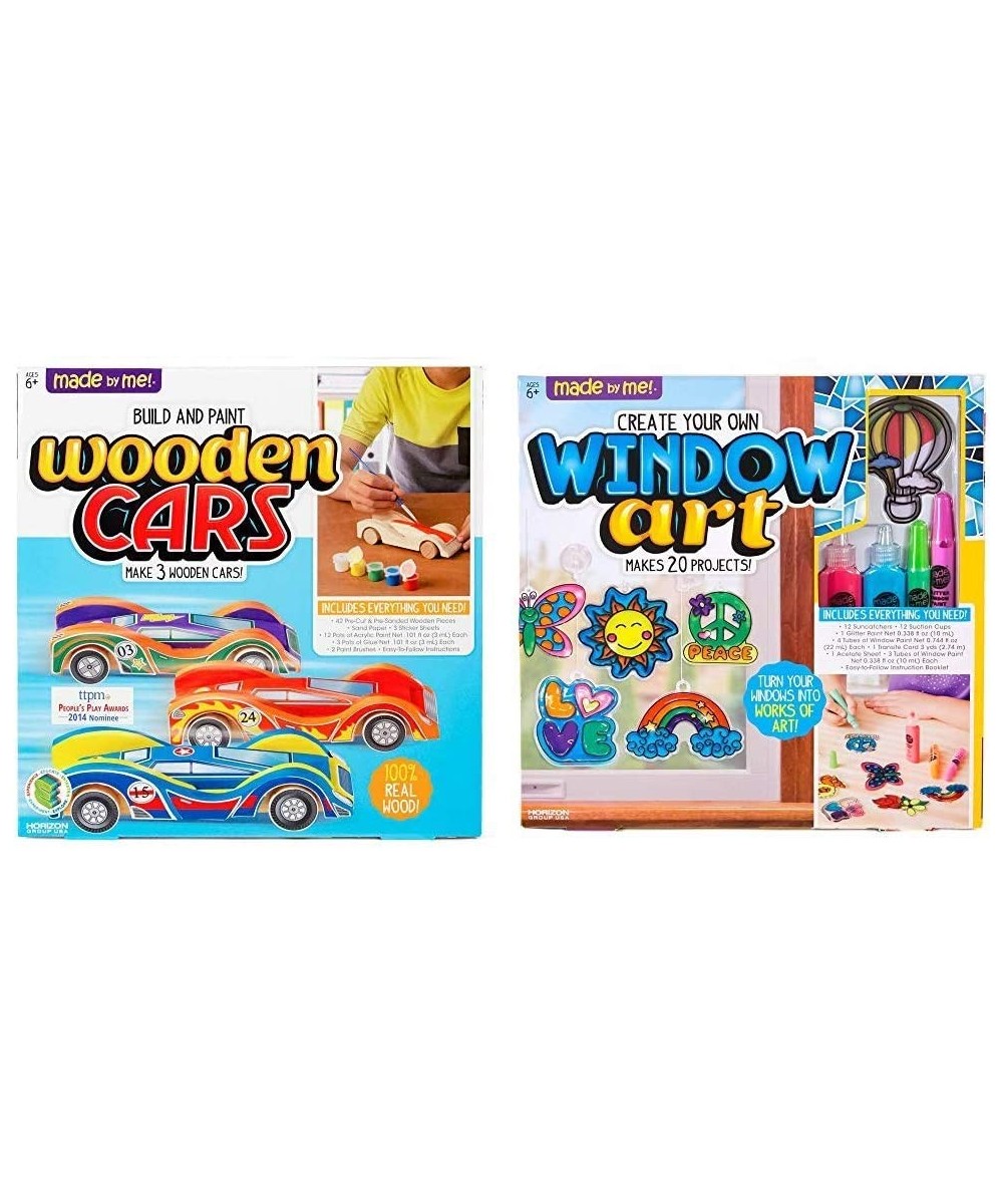 Build and Paint Your Own Wooden Cars Craft Kit & Create Your Own Window Art Craft Kit for Age 6+ $40.29 - Craft Kits