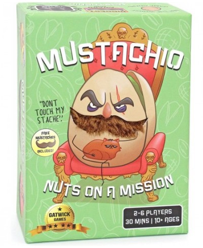 Mustachio | Mustaches Now Included | A Strategy Game of Trickery & Scheming Nuts! Funny Board Games for Teens and Family Nigh...