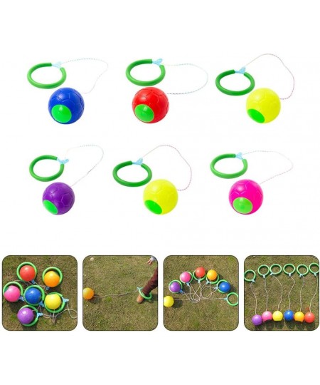 Colorful Skip Ball Set 6 Pcs Sports Swing Ball Ankle Jump Rope Toy Fitness Game for Boys Girls Adult Lose Weight Exercise Ind...