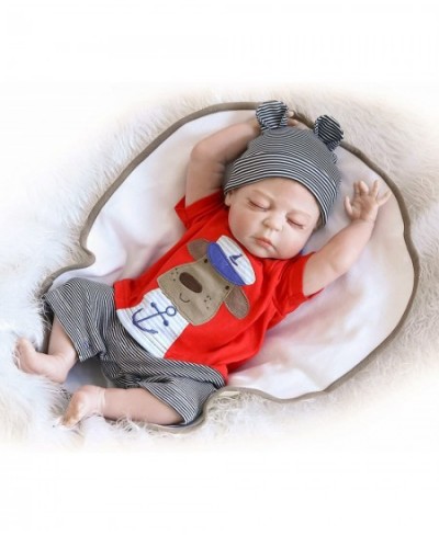 Reborn Dolls Silicone Full Body Sleeping Boy Realistic Baby Dolls for Boys Lifelike 22 Inch Newborn Anatomically Correct Wash...