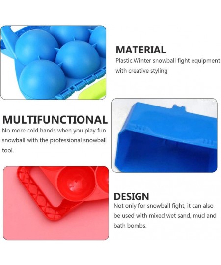 4pcs Snowball and Brick Maker Snow Round Ball Mold Children Snow Building Shaper Mold Snow Fight Ball Toy Maker Outdoor Winte...