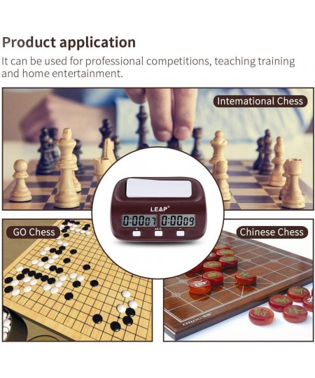 Chess Clock Digital Chess Timer Professional for Board Games Timer with Alarm Function (Official Store) Brownish Red $32.53 -...