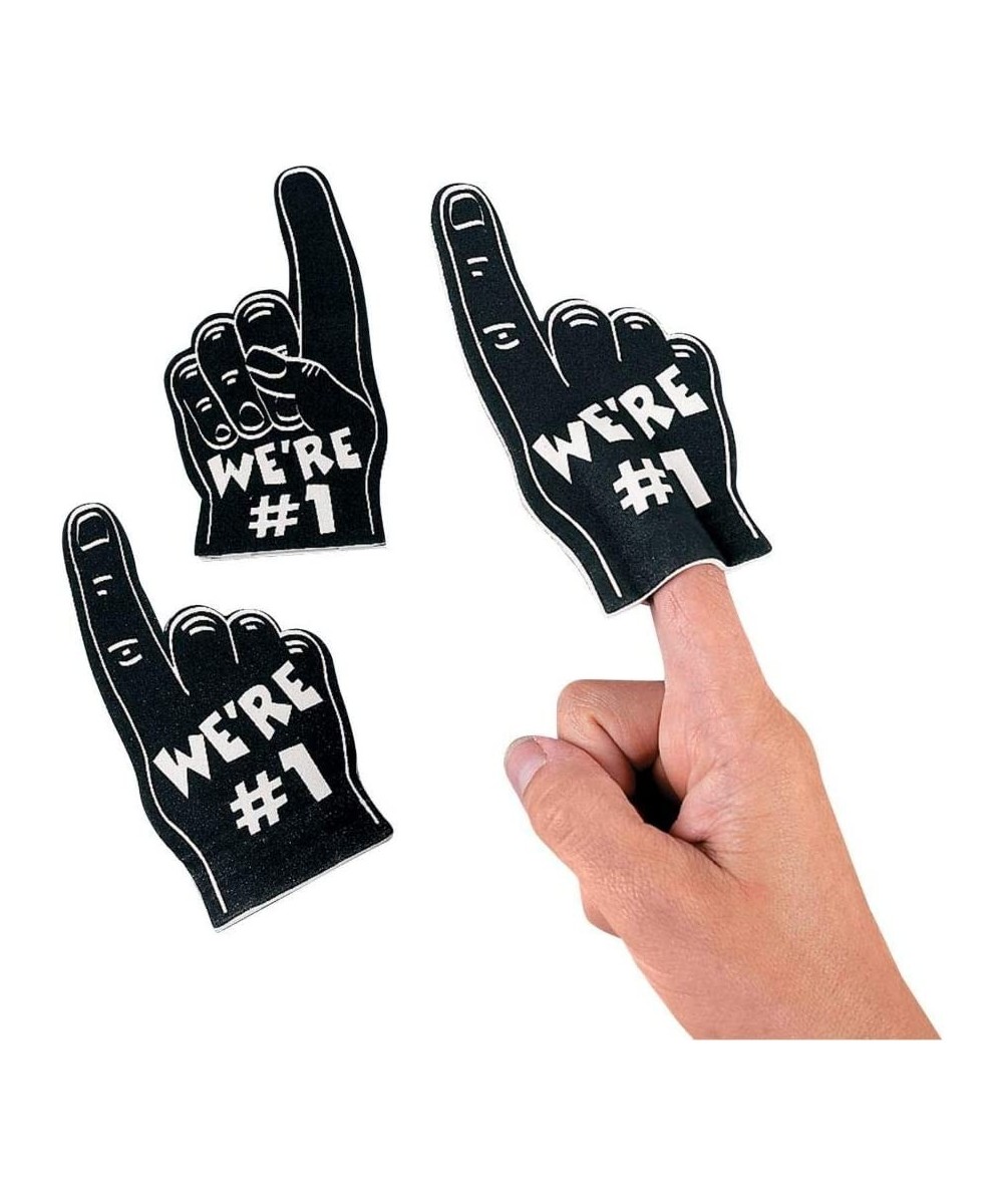 Black Mini Foam Fingers - 12 Pieces - School Spirit Cheerleding and Pep Rally Supplies $19.03 - Finger Puppets