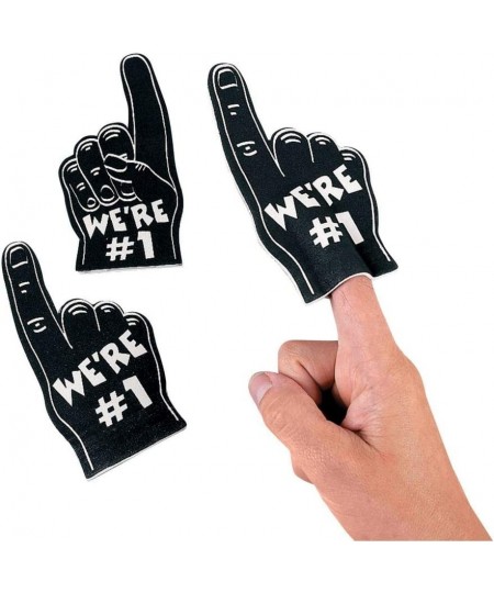 Black Mini Foam Fingers - 12 Pieces - School Spirit Cheerleding and Pep Rally Supplies $19.03 - Finger Puppets