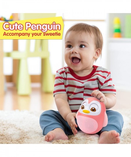 Roly Poly Baby Toys 6 to 12 Months Developmental Tummy Time Wobbler Toy for Baby Penguin Tumbler Wobbler Toys for Infant Boy ...