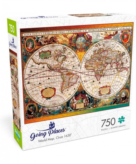 Going Places - World Map Circa 1630-750 Piece Jigsaw Puzzle $24.08 - Jigsaw Puzzles