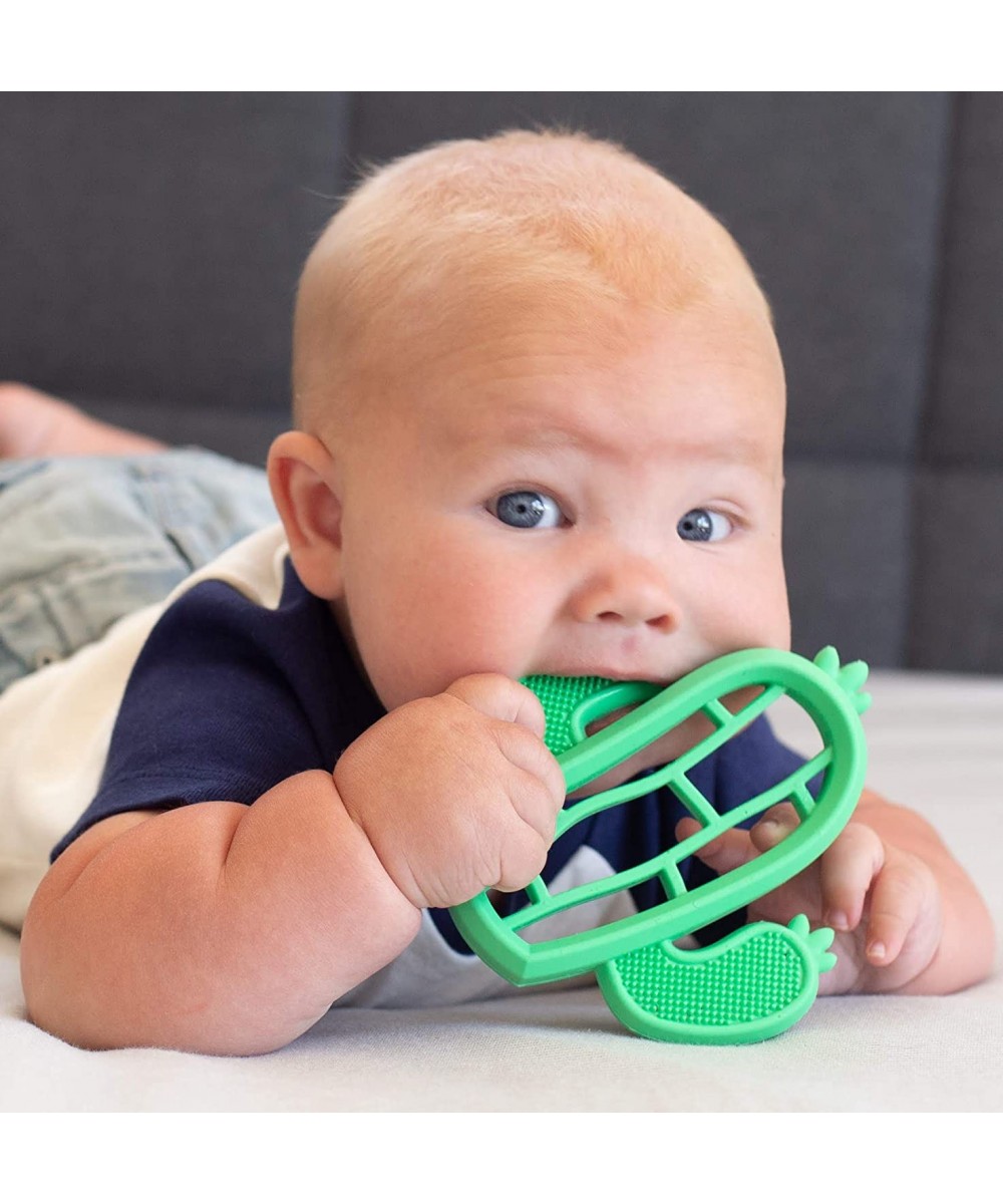 100% Soft Silicone Teether with Massaging Bristles: 3M+ Characters Vary Multi $14.75 - Baby Teether Toys