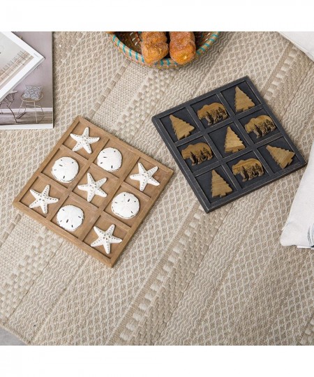 Cute Bear Decorative Wooden Board Travel Game Tic Tac Toe for Fun $45.10 - Board Games