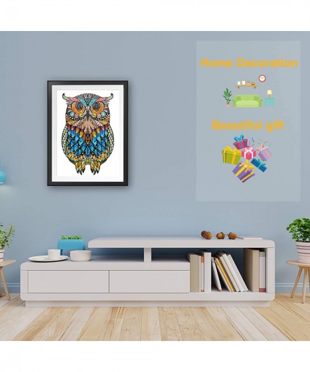 Wooden Puzzles for Adults Owl Puzzle 207 Unique Shaped Jigsaw Pieces - Colorful Animal Best Gift for Children and Teens Fun F...