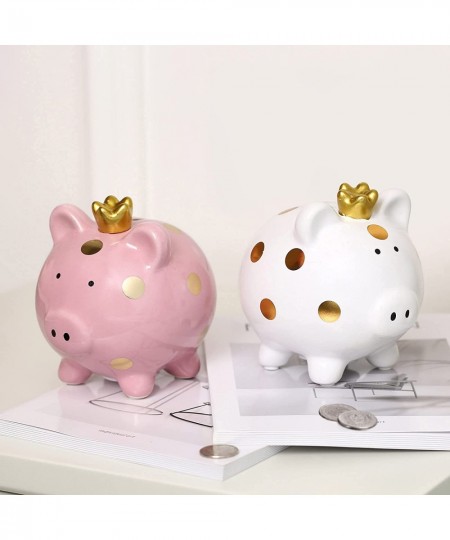 Ceramic Piggy Bank for Adults Spotted Pig Savings Money Jar for Coins Boys and Girls Birthday (Pink One Size) $43.33 - Kids' ...