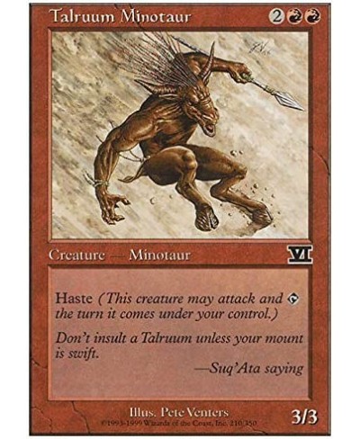 Talruum Minotaur - Sixth Edition $9.94 - Card Games