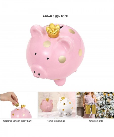 Ceramic Piggy Bank for Adults Spotted Pig Savings Money Jar for Coins Boys and Girls Birthday (Pink One Size) $43.33 - Kids' ...